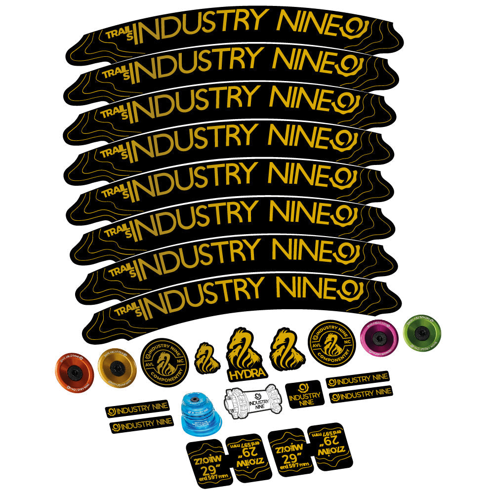 Stickers Industry Nine Trail S compatibles - Autocollants roue vélo VTT