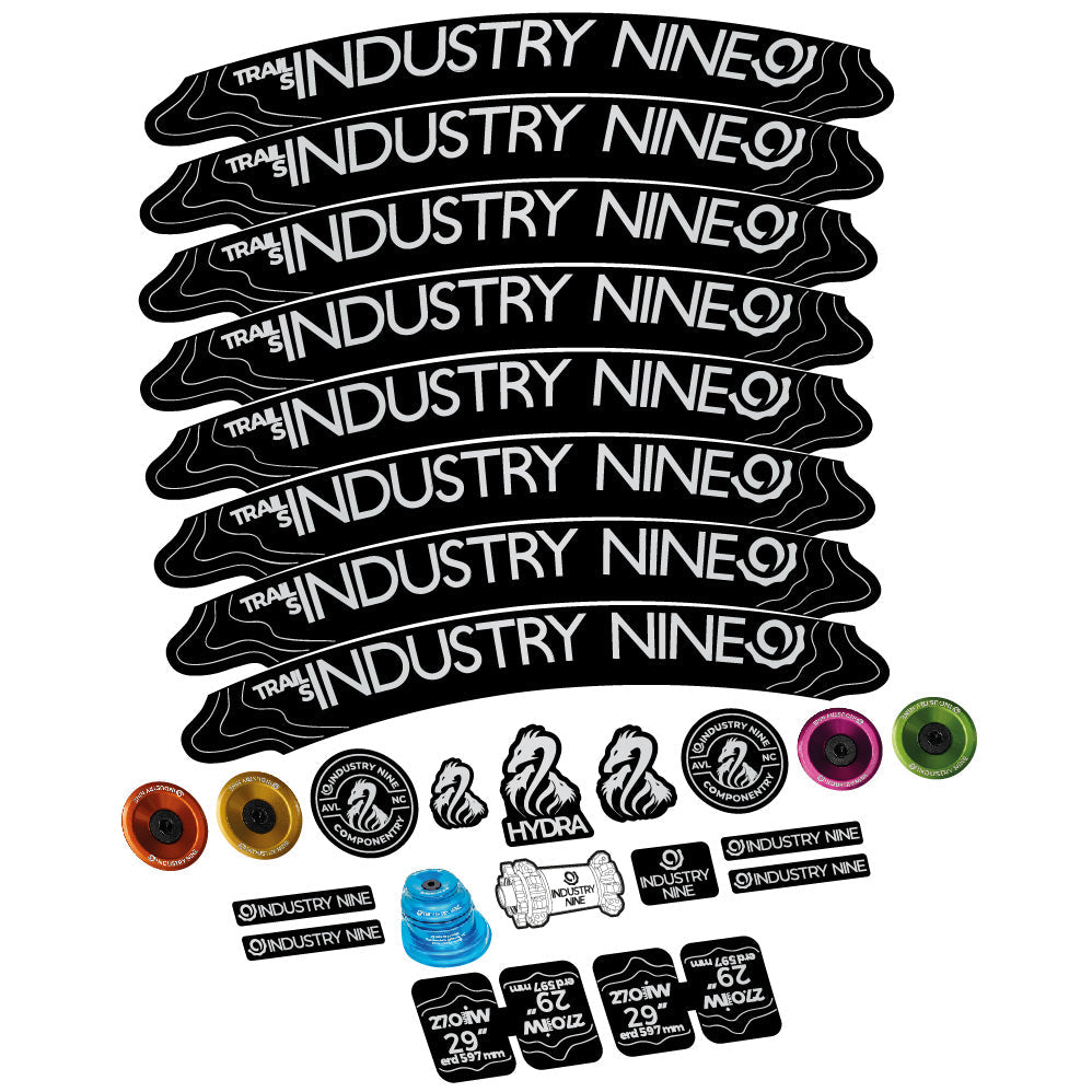 Stickers Industry Nine Trail S compatibles - Autocollants roue vélo VTT
