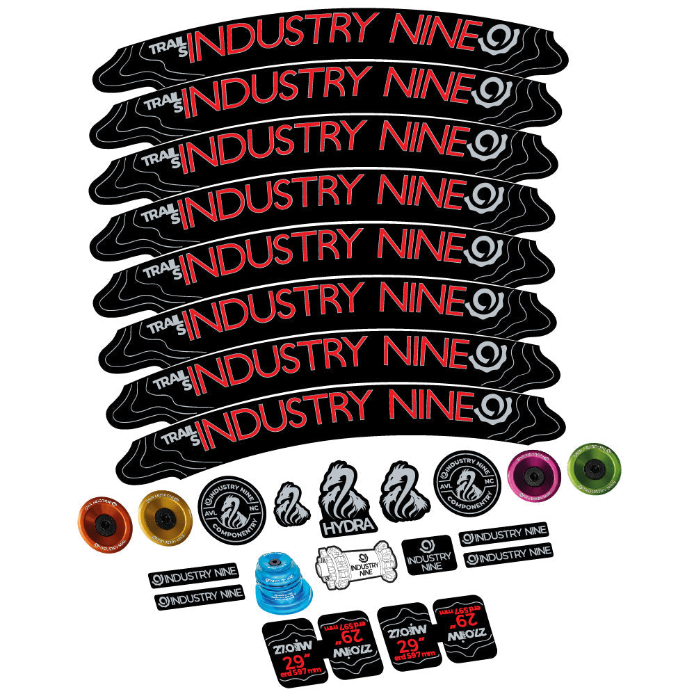 Stickers Industry Nine Trail S compatibles Autocollants roues VTT 29"