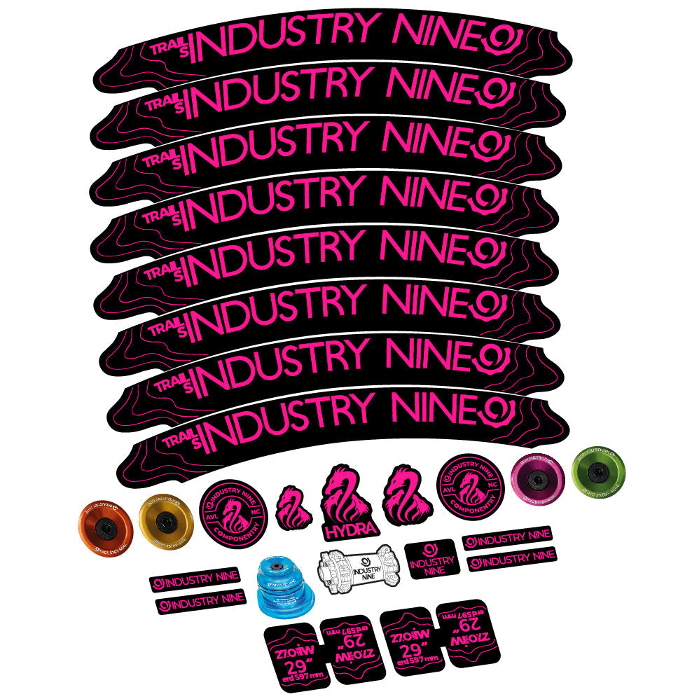 Stickers Industry Nine Trail S compatibles - Autocollants roue vélo VTT