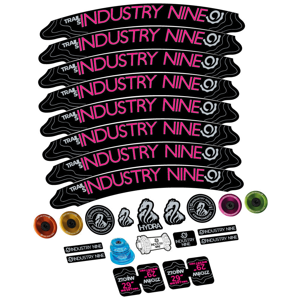 Stickers Industry Nine Trail S compatibles - Autocollants roue vélo VTT
