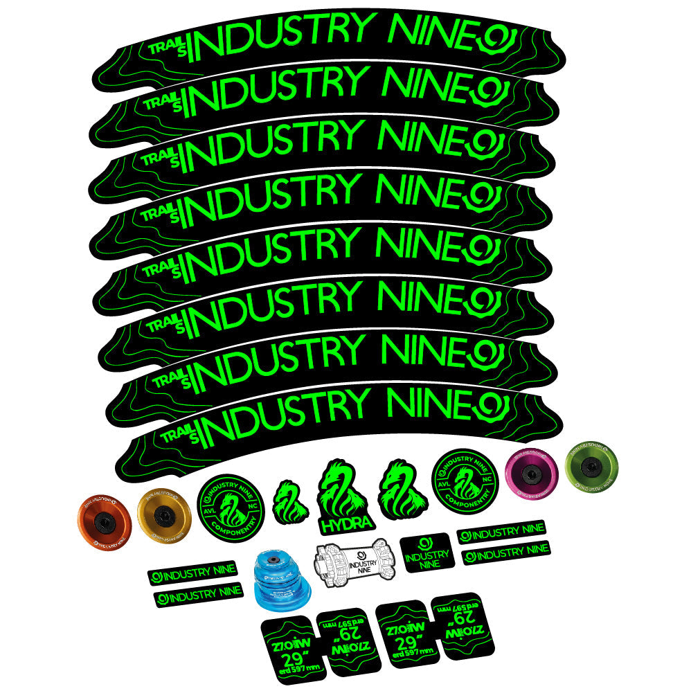 Stickers Industry Nine Trail S compatibles Autocollants roues VTT 29"