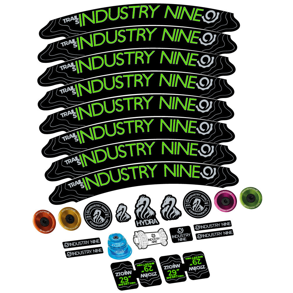 Stickers Industry Nine Trail S compatibles - Autocollants roue vélo VTT