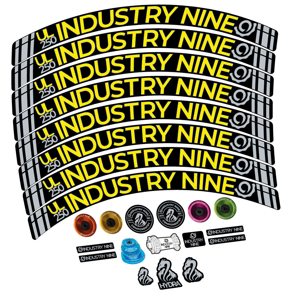 Stickers Industry Nine Ultralite Carbon compatibles Autocollants roues VTT 29"