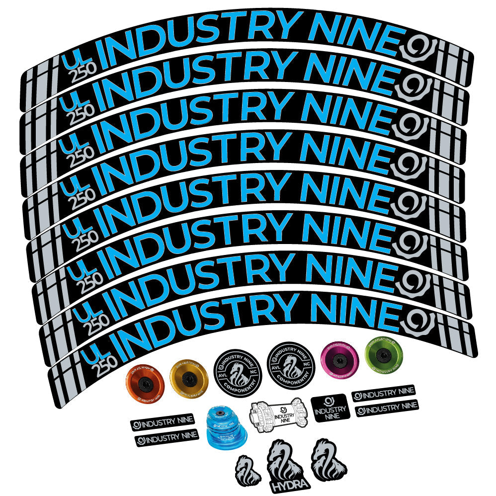 Stickers Industry Nine Ultralite Carbon compatibles Autocollants roues VTT 29"