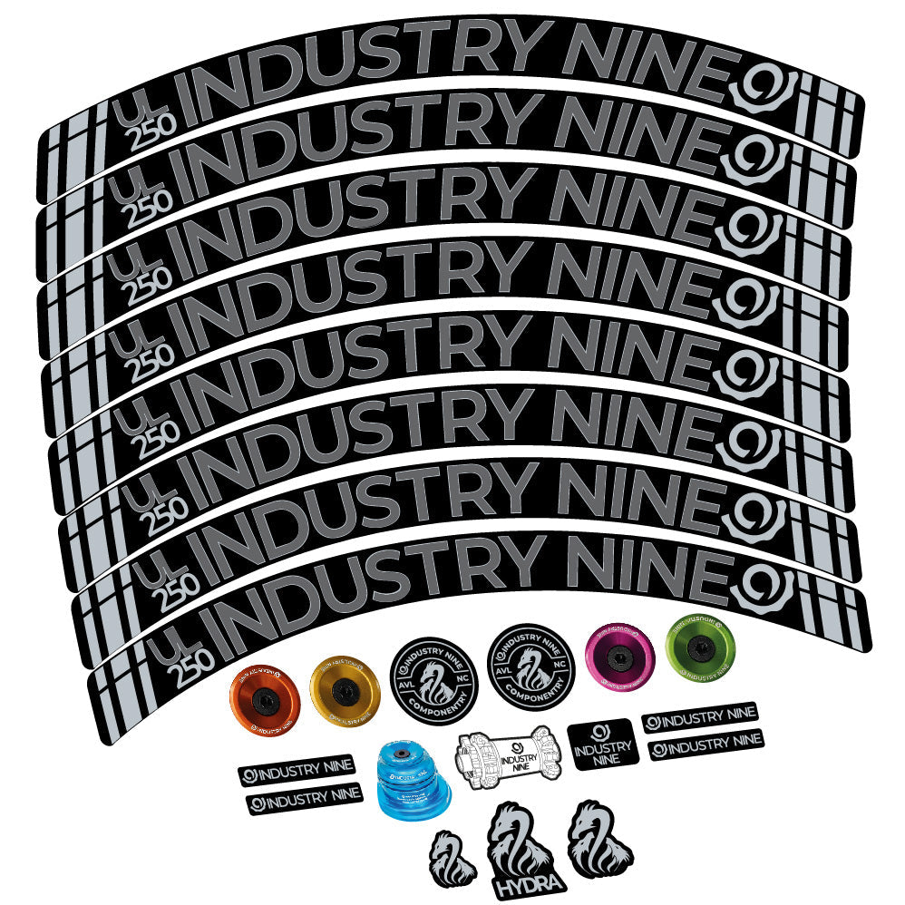 Stickers Industry Nine Ultralite Carbon compatibles Autocollants roues VTT 29"