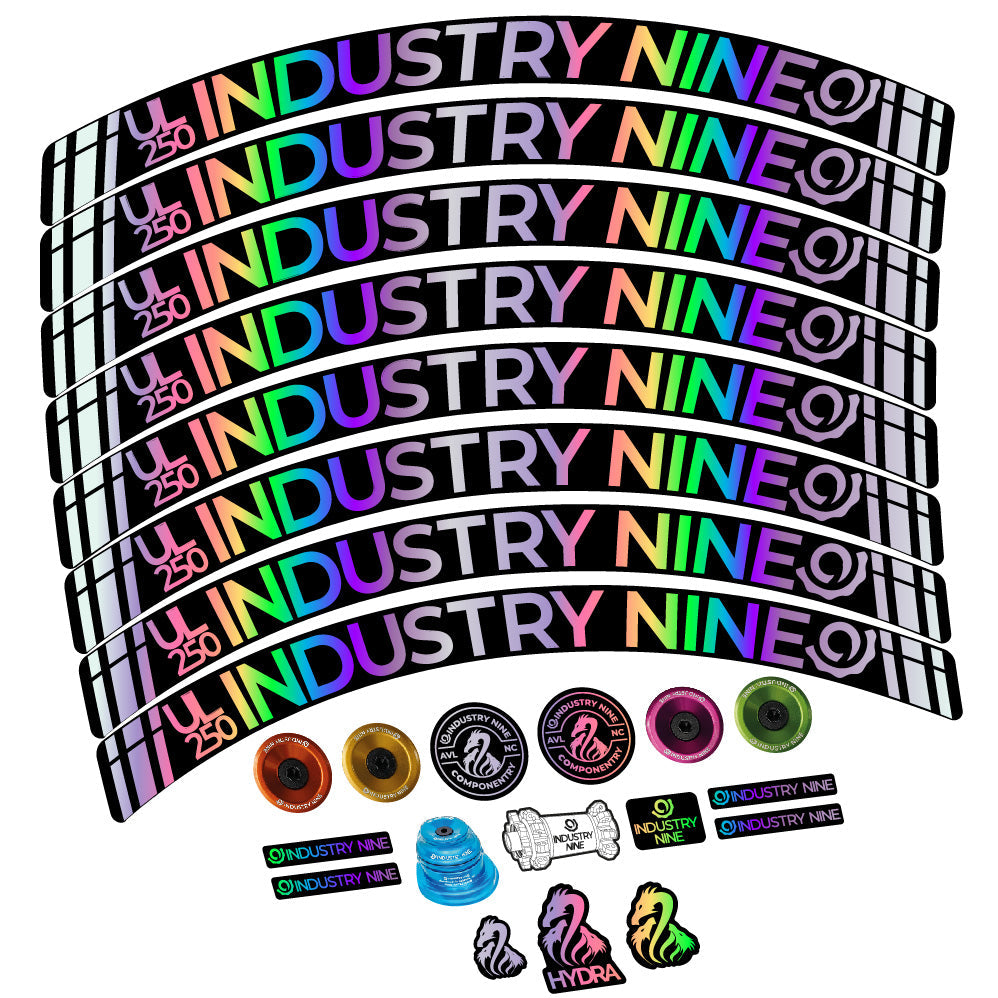 Stickers Industry Nine Ultralite Carbon compatibles Autocollants roues VTT 29"