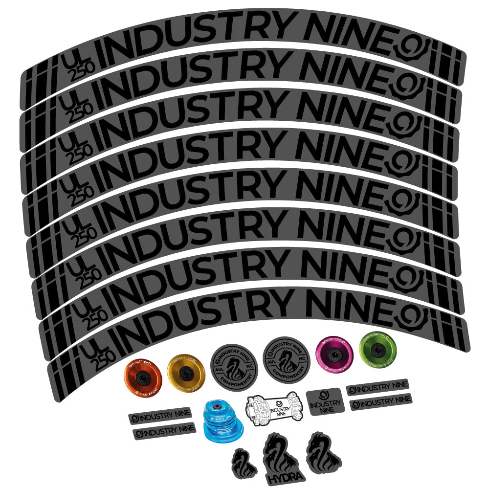 Stickers Industry Nine Ultralite Carbon compatibles Autocollants roues VTT 29"