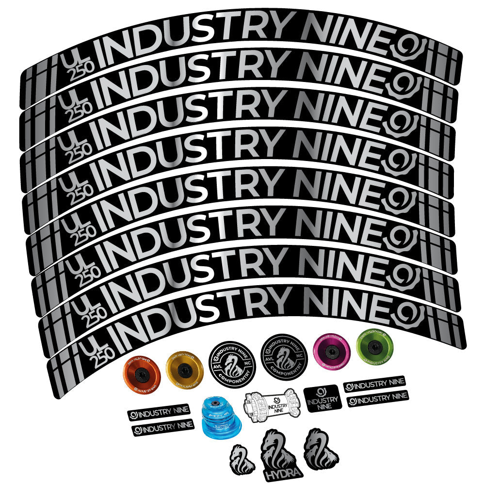 Stickers Industry Nine Ultralite Carbon compatibles Autocollants roues VTT 29"