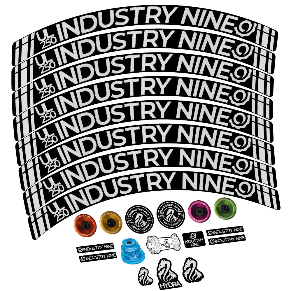 Stickers Industry Nine Ultralite Carbon compatibles Autocollants roues VTT 29"