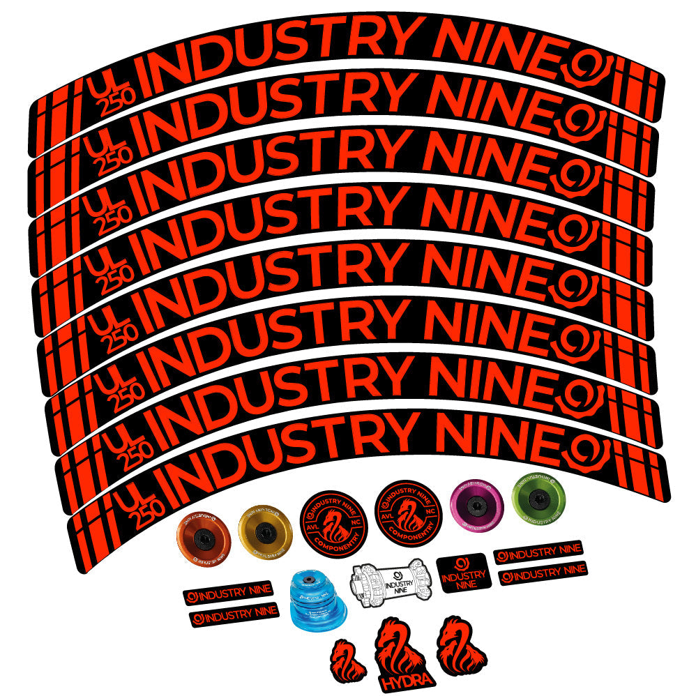 Stickers Industry Nine Ultralite Carbon compatibles Autocollants roues VTT 29"