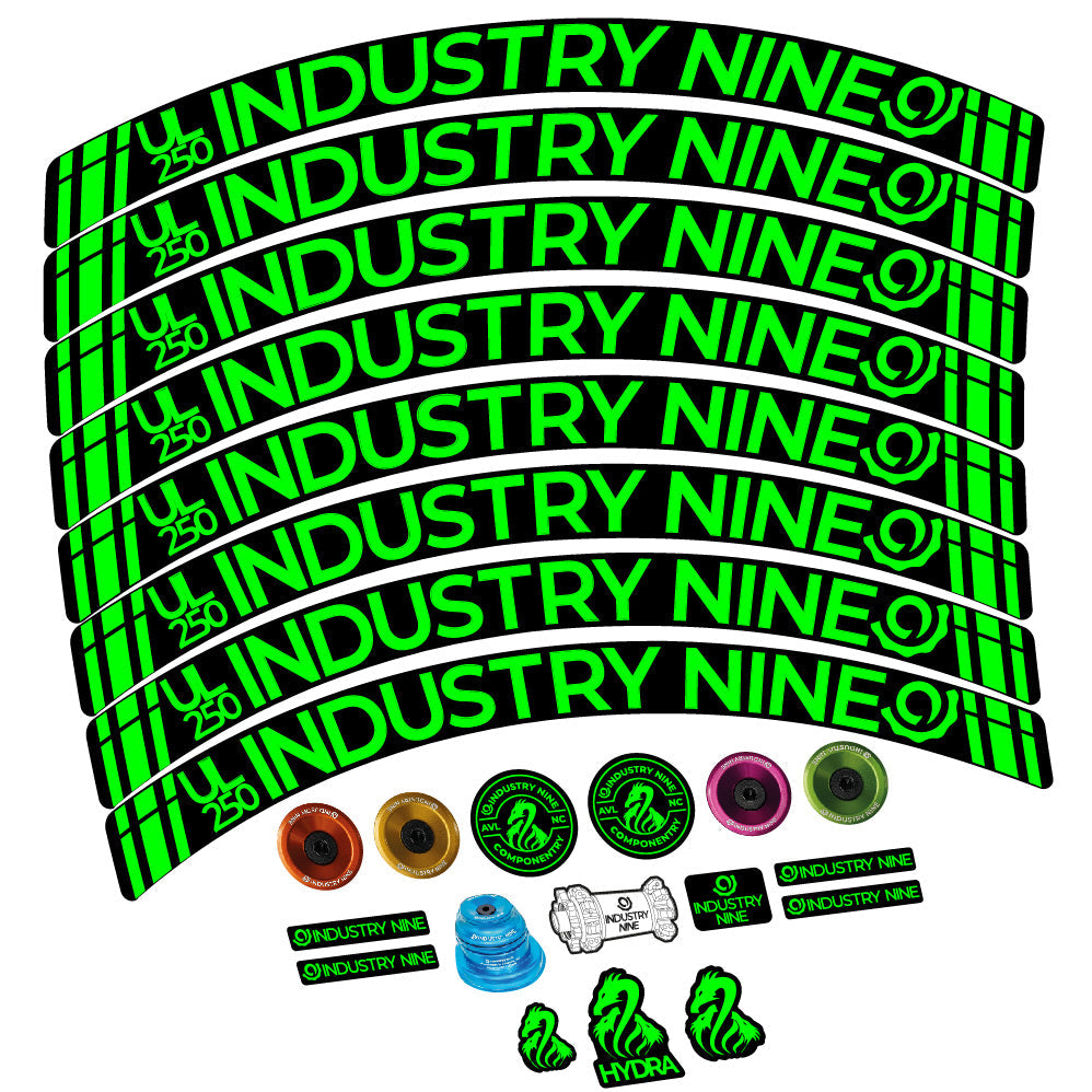 Stickers Industry Nine Ultralite Carbon compatibles Autocollants roues VTT 29"