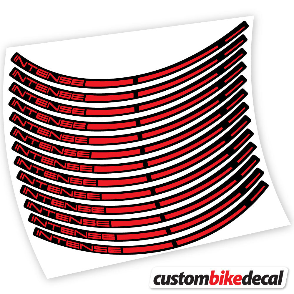 Red decal for Intense MTB wheel – bike sticker vinyl