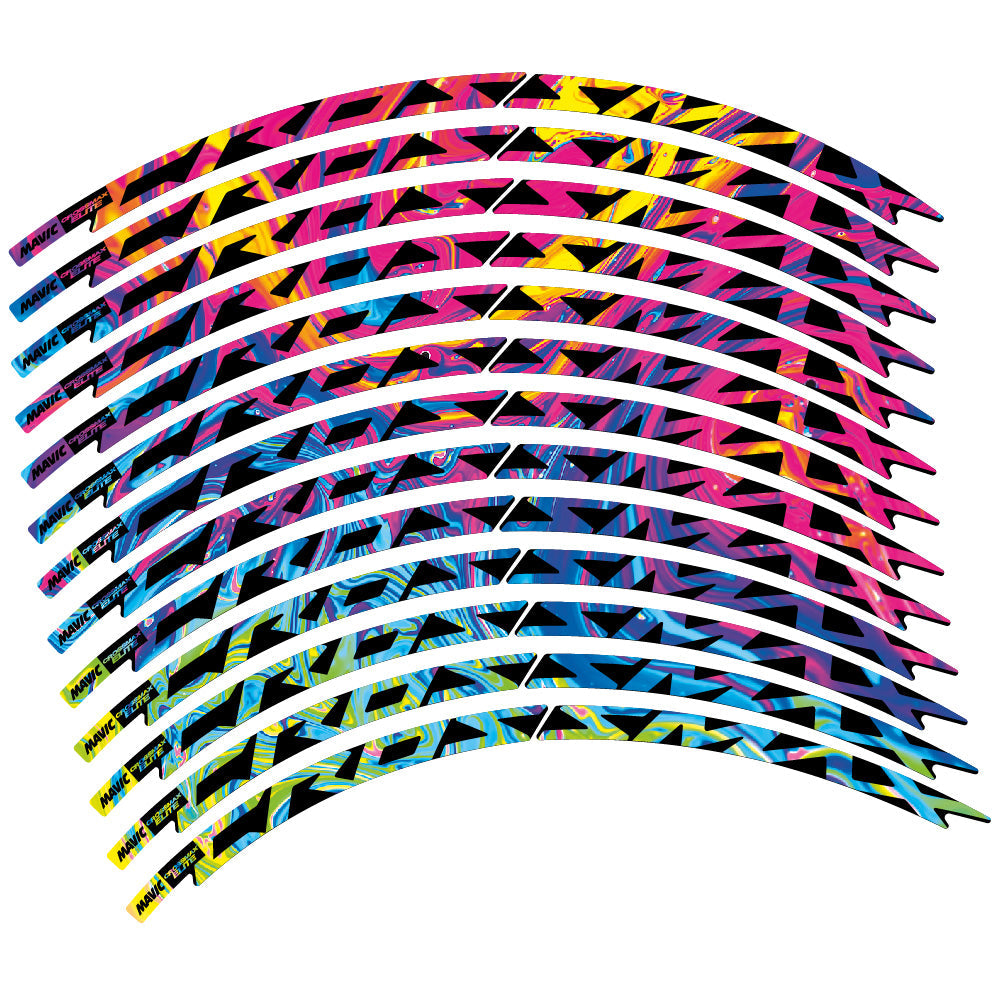Stickers Mavic Crossmax Elite 2021 compatibles - Autocollants roue vélo VTT