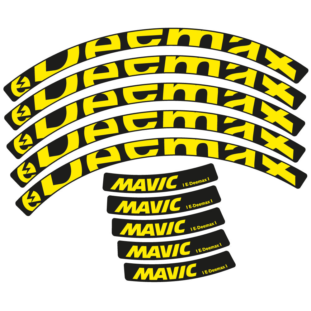 Stickers Mavic E-deemax 2025 compatibles - Autocollants roue vélo VTT