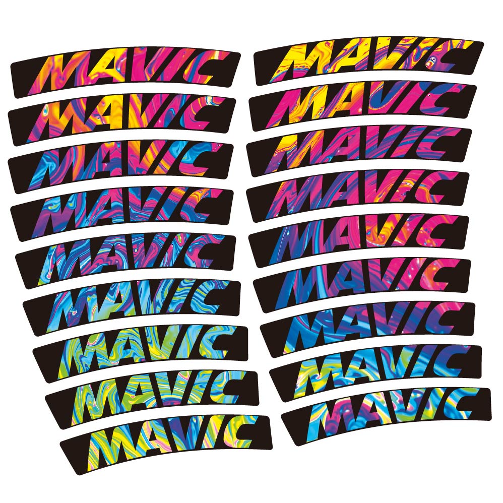 Stickers Mavic compatibles - Autocollants roue vélo VTT