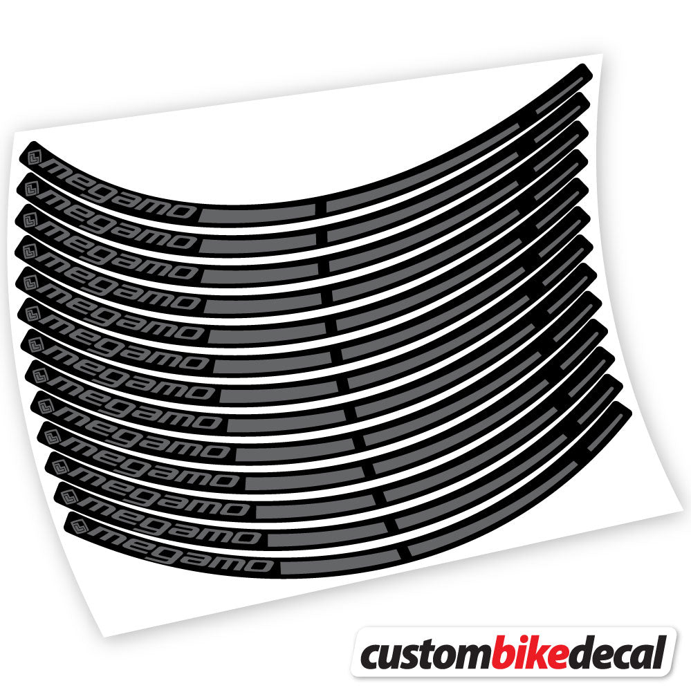 Trac Grey decal for Megamo MTB wheel – bike sticker vinyl