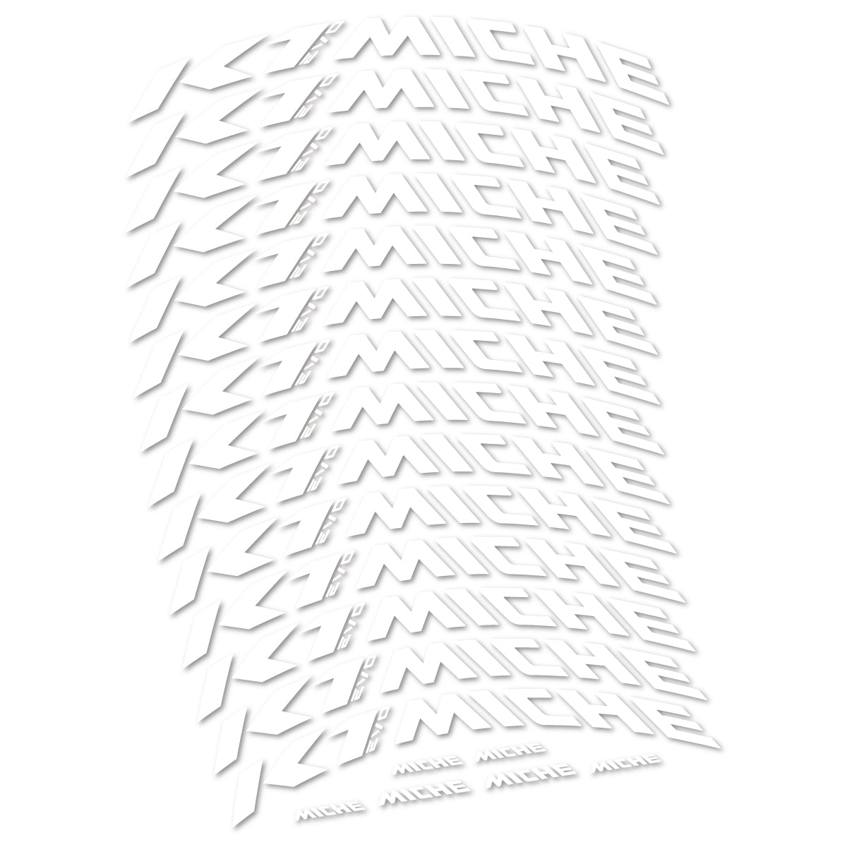 Stickers compatibles Miche K1 Evo pour jantes VTT 29" – autocollants vinyle - Blanc