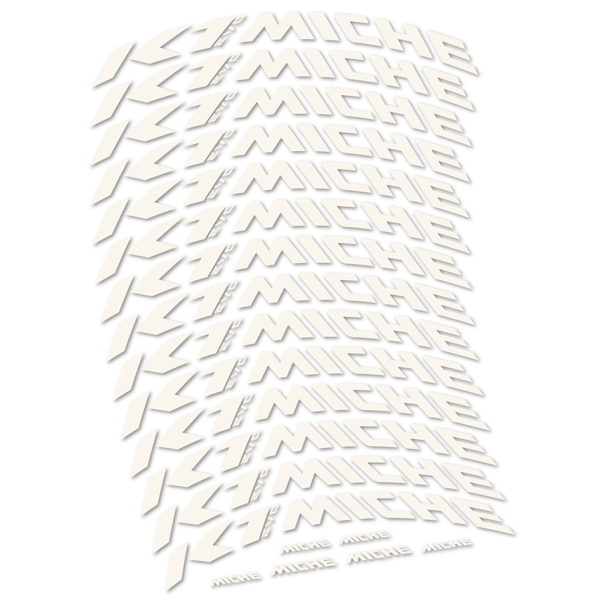 Stickers compatibles Miche K1 Evo pour jantes VTT 29" – autocollants vinyle - Blanc Cassé