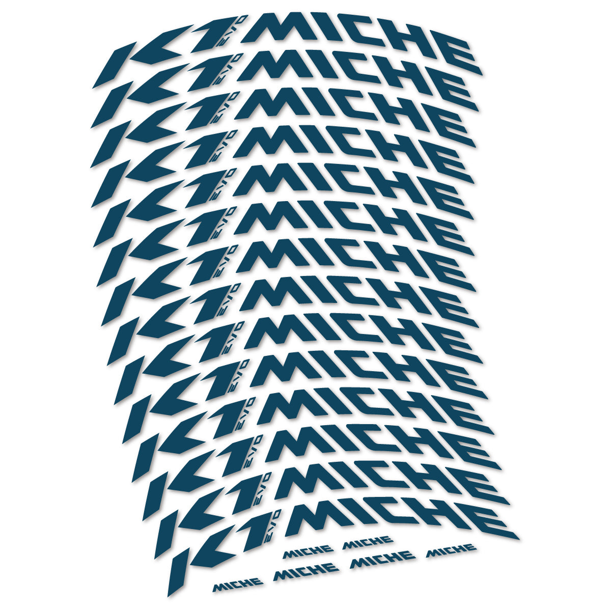 Stickers compatibles Miche K1 Evo pour jantes VTT 29" – autocollants vinyle - Bleu Lac Foncé