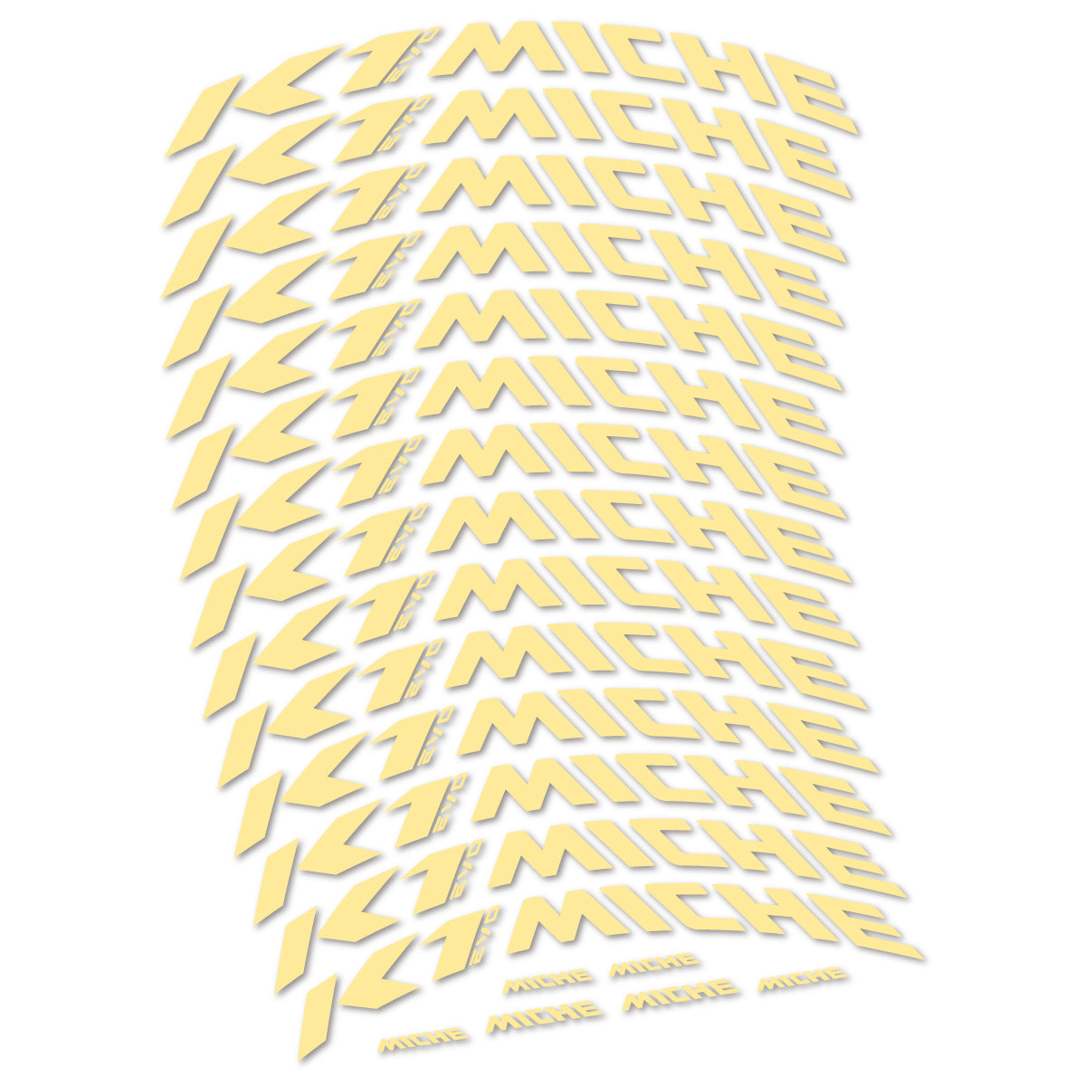 Stickers compatibles Miche K1 Evo pour jantes VTT 29" – autocollants vinyle - Crème