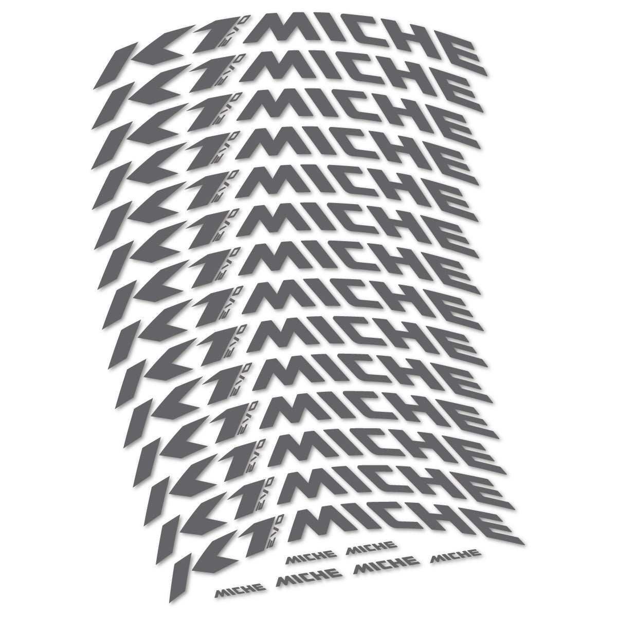 Stickers compatibles Miche K1 Evo pour jantes VTT 29" – autocollants vinyle - Gris Mystique
