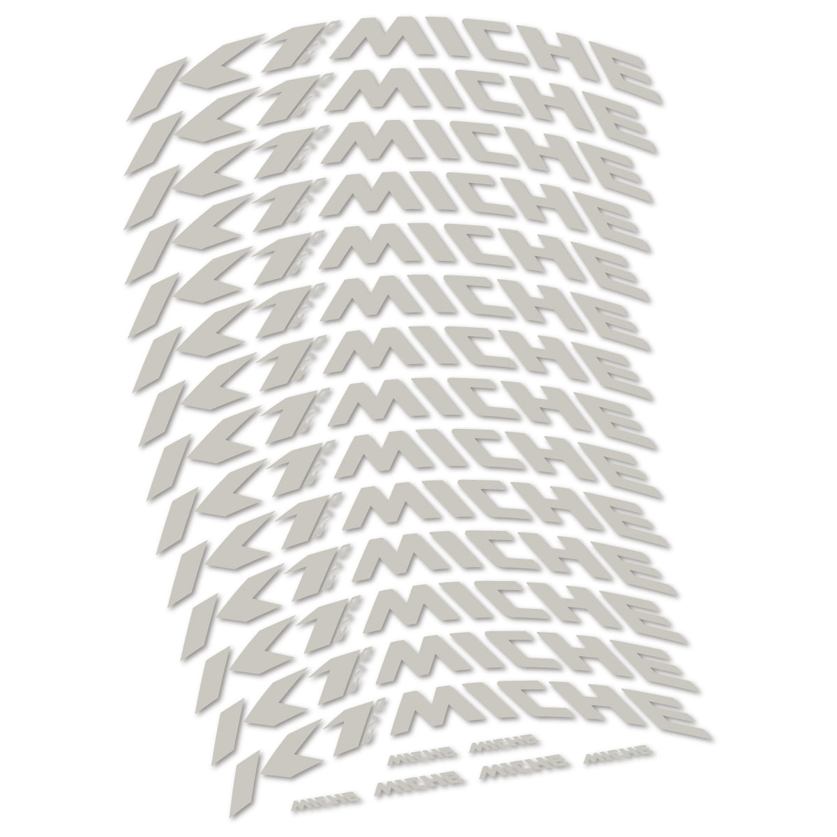 Stickers compatibles Miche K1 Evo pour jantes VTT 29" – autocollants vinyle - Gris Pastel