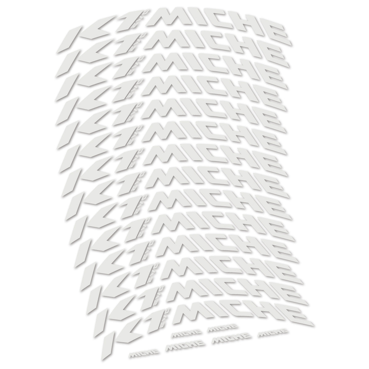 Stickers compatibles Miche K1 Evo pour jantes VTT 29" – autocollants vinyle - Gris Perle