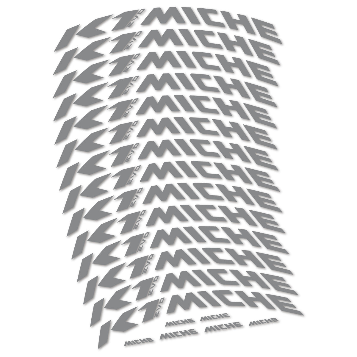 Stickers compatibles Miche K1 Evo pour jantes VTT 29" – autocollants vinyle - Gris Souris