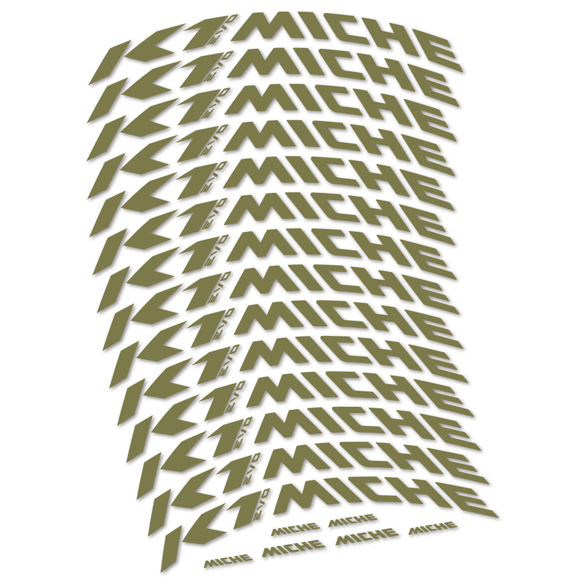 Stickers compatibles Miche K1 Evo pour jantes VTT 29" – autocollants vinyle - Kaki