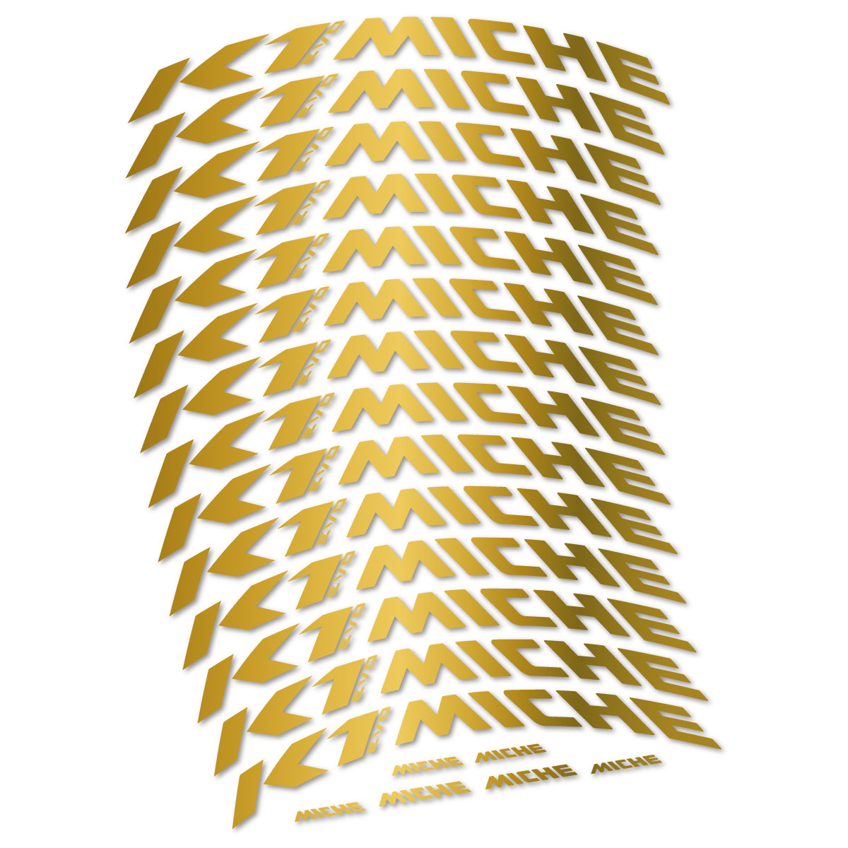 Stickers compatibles Miche K1 Evo pour jantes VTT 29" – autocollants vinyle - Or