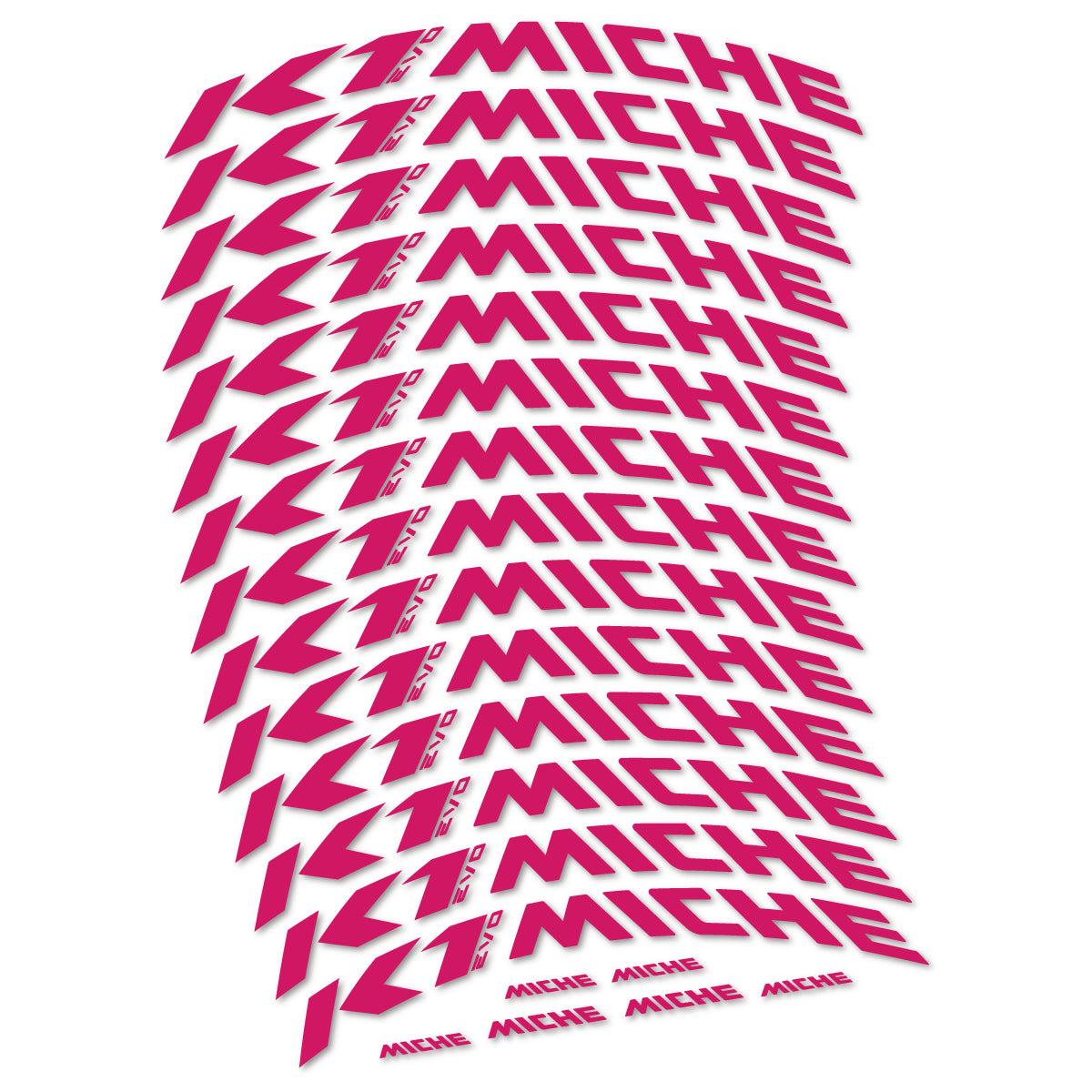 Stickers compatibles Miche K1 Evo pour jantes VTT 29" – autocollants vinyle - Rose Foncé