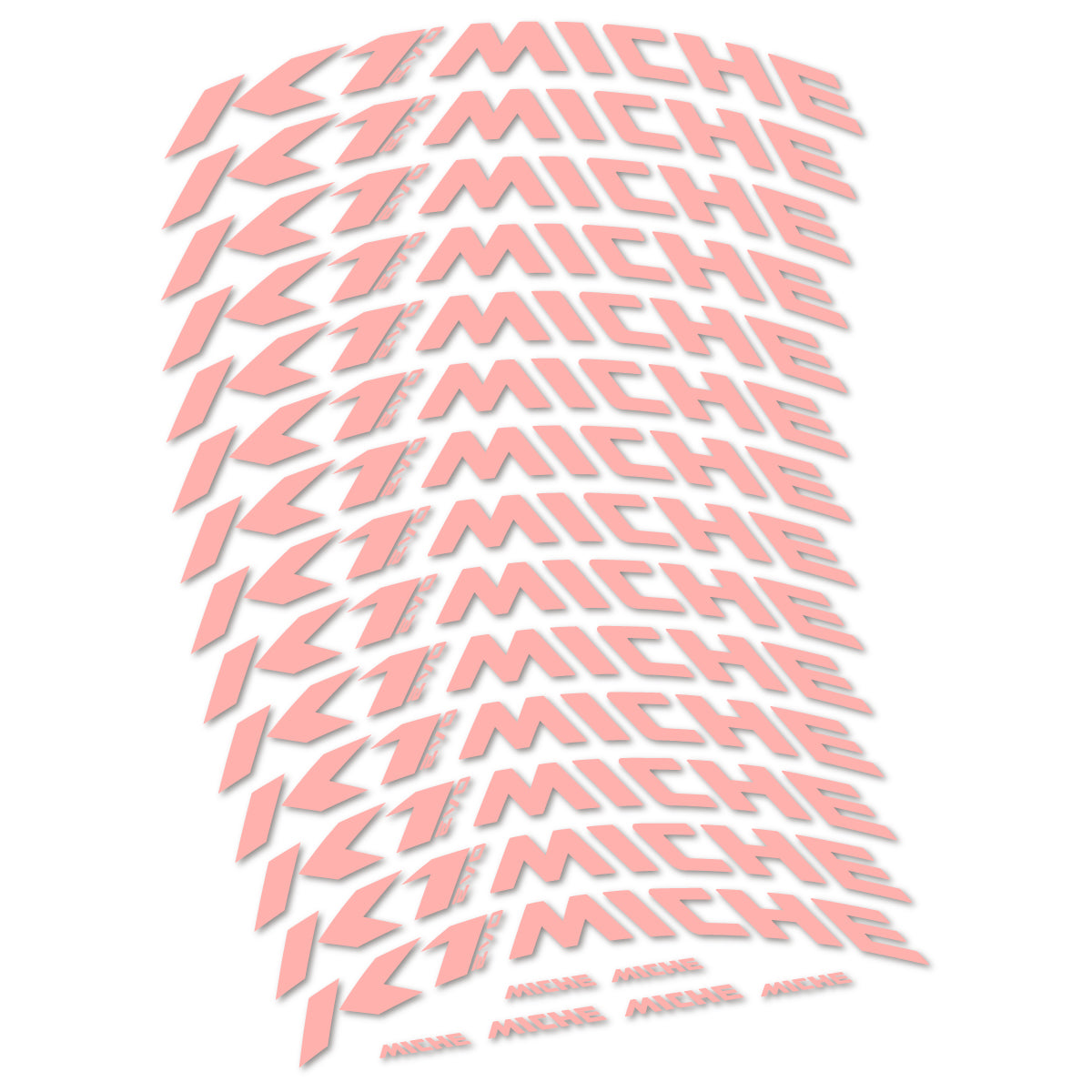 Stickers compatibles Miche K1 Evo pour jantes VTT 29" – autocollants vinyle - Rose Saumon