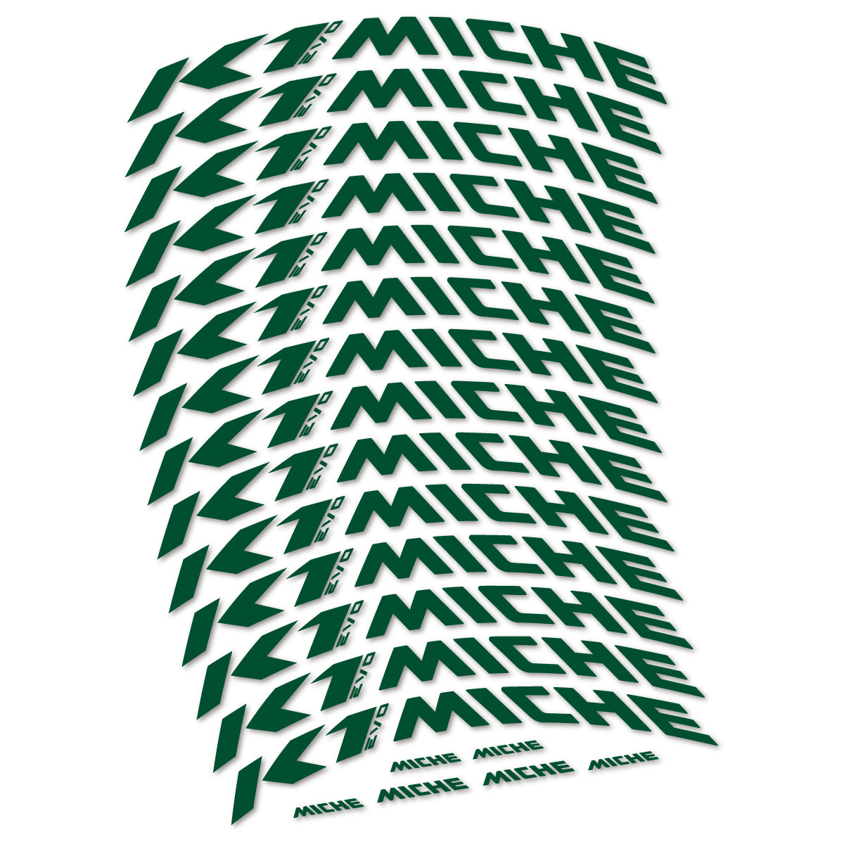 Stickers compatibles Miche K1 Evo pour jantes VTT 29" – autocollants vinyle - Vert Foncé