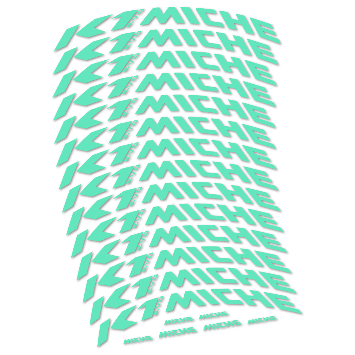 Stickers compatibles Miche K1 Evo pour jantes VTT 29" – autocollants vinyle - Vert Menthe
