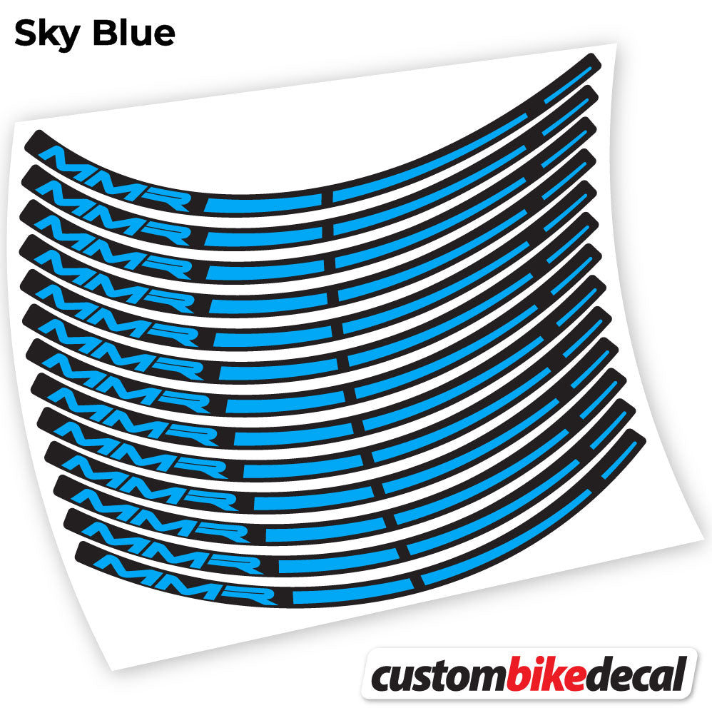 Sky Blue decal for MMR MTB wheel – bike sticker vinyl
