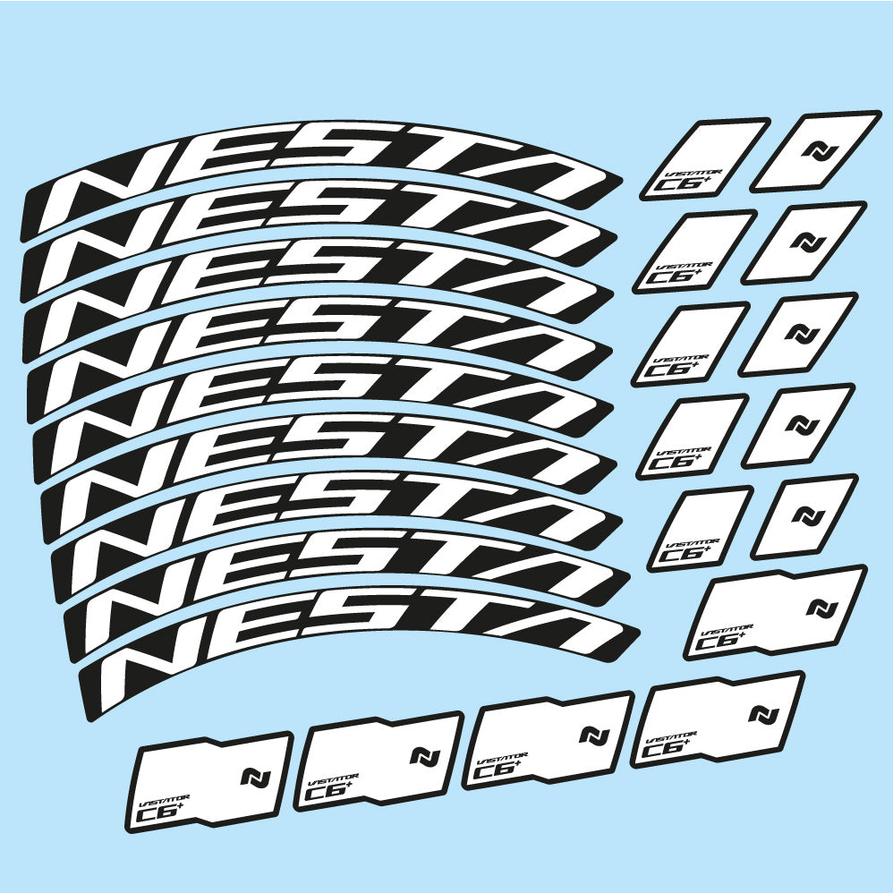 Stickers Nesta Vastator C6 compatibles Autocollants roues VTT 29"