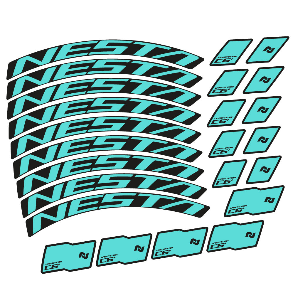 Stickers Nesta Vastator C6 compatibles Autocollants roues VTT 29"