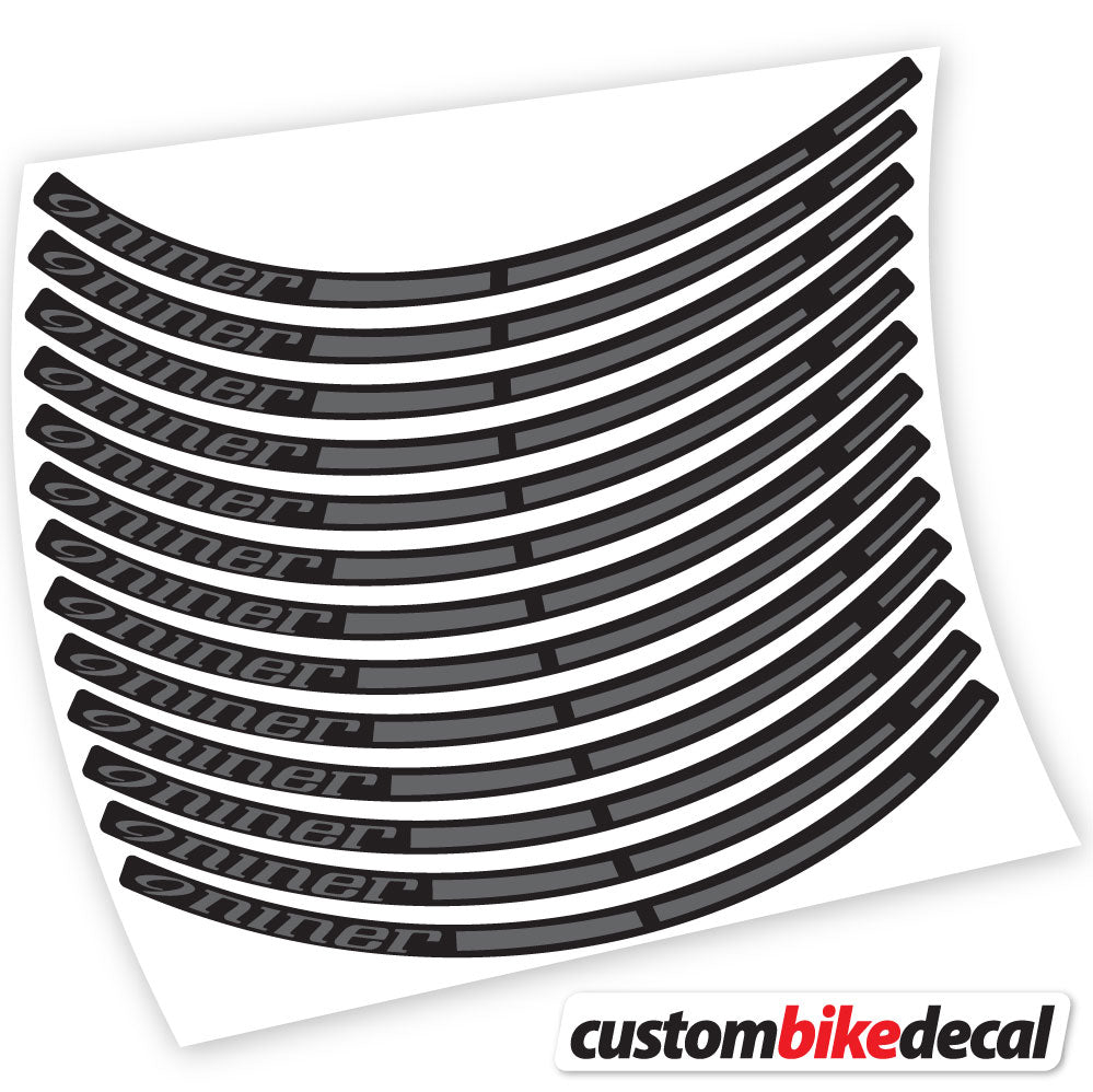 Trac Grey decal for Niner MTB wheel – bike sticker vinyl