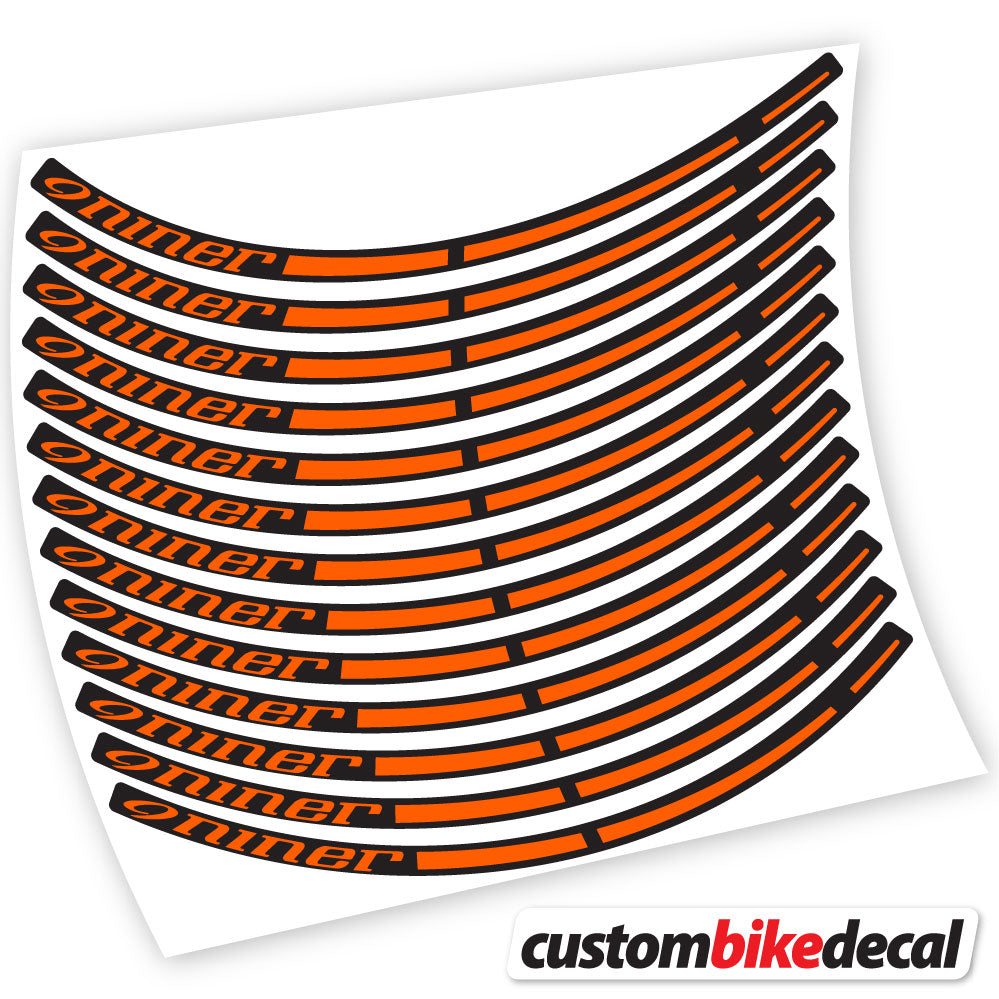 Orange decal for Niner MTB wheel – bike sticker vinyl