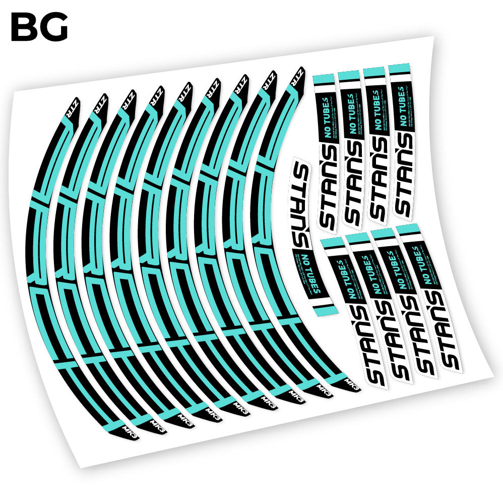 Stickers Notubes ZTR Arch MK3 2018 compatibles Autocollants roues