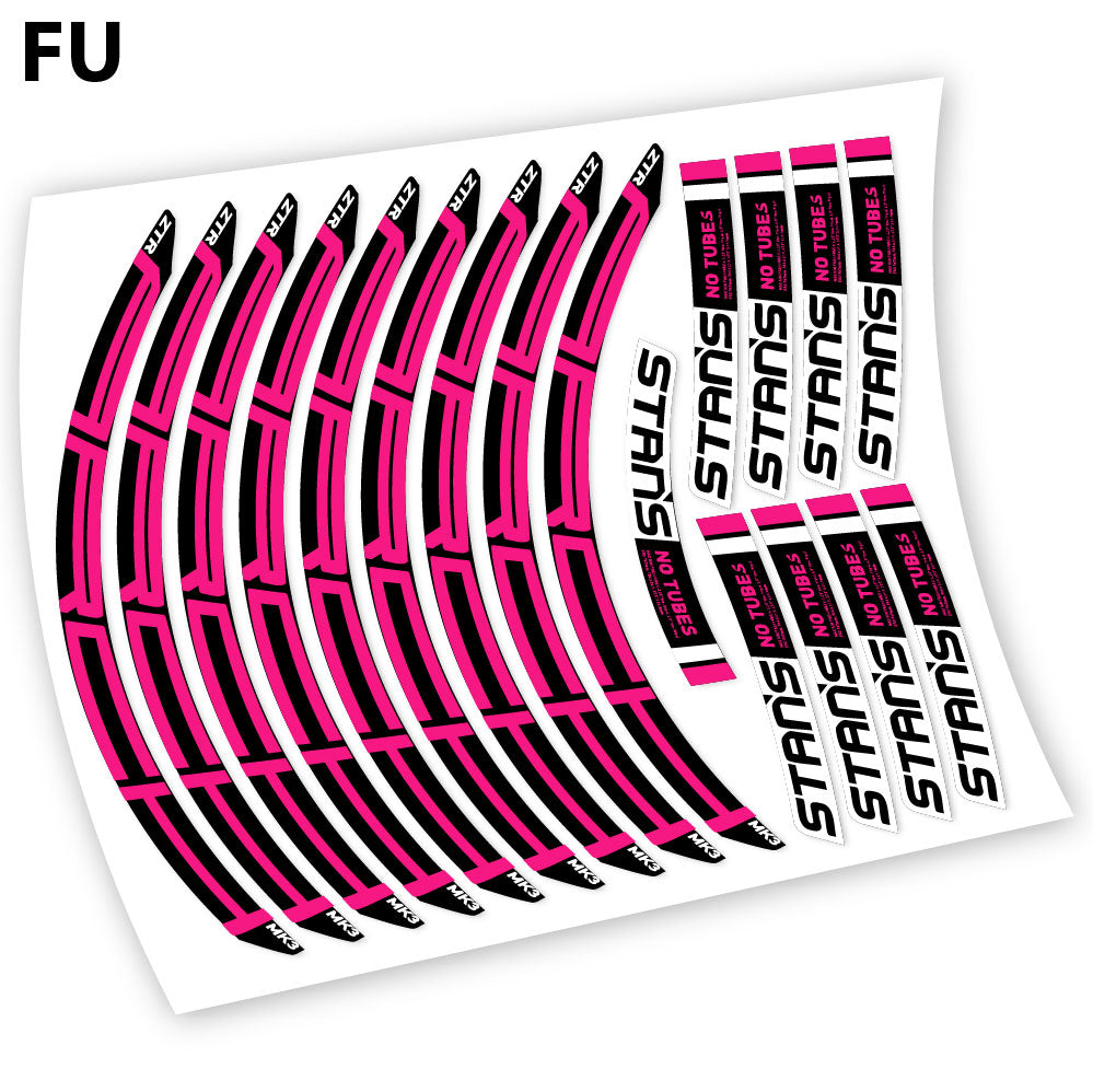 Stickers Notubes ZTR Arch MK3 2018 compatibles Autocollants roues