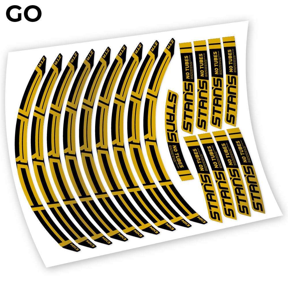 Stickers Notubes ZTR Arch MK3 2018 compatibles Autocollants roues