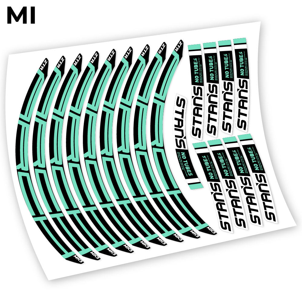 Stickers Notubes ZTR Arch MK3 2018 compatibles Autocollants roues