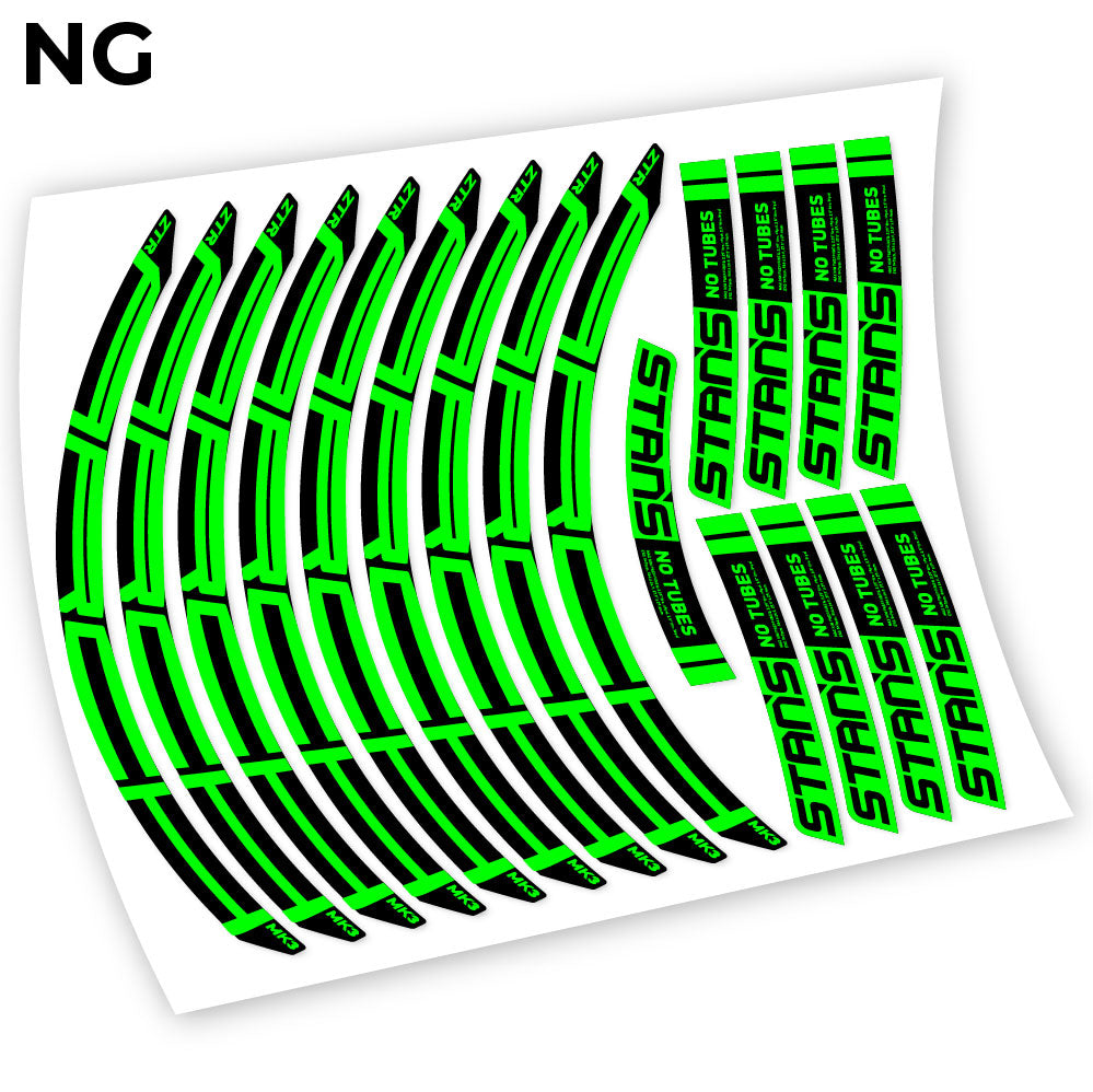 Stickers Notubes ZTR Arch MK3 2018 compatibles Autocollants roues
