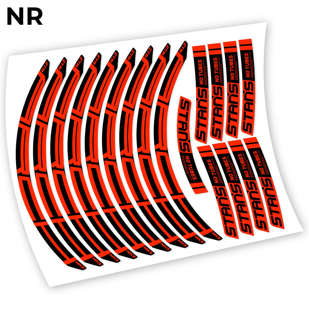 Stickers Notubes ZTR Arch MK3 2018 compatibles Autocollants roues