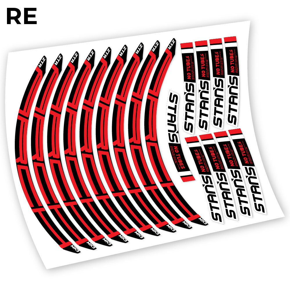 Stickers Notubes ZTR Arch MK3 2018 compatibles Autocollants roues