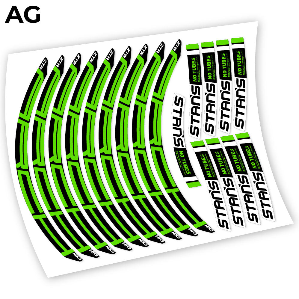 Stickers Notubes ZTR Arch MK3 2018 compatibles Autocollants roues