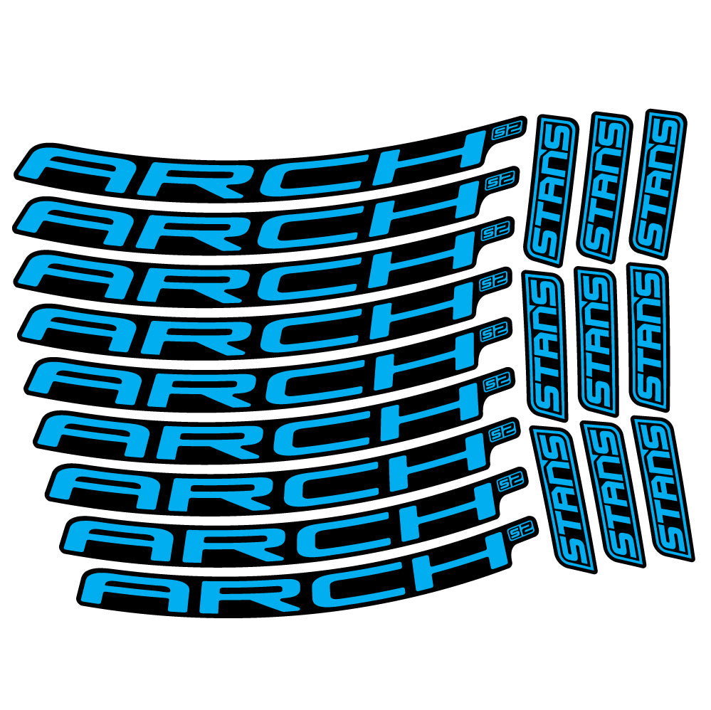 Stickers Stans Arch S2 Ver2 compatibles - Autocollants roue vélo VTT