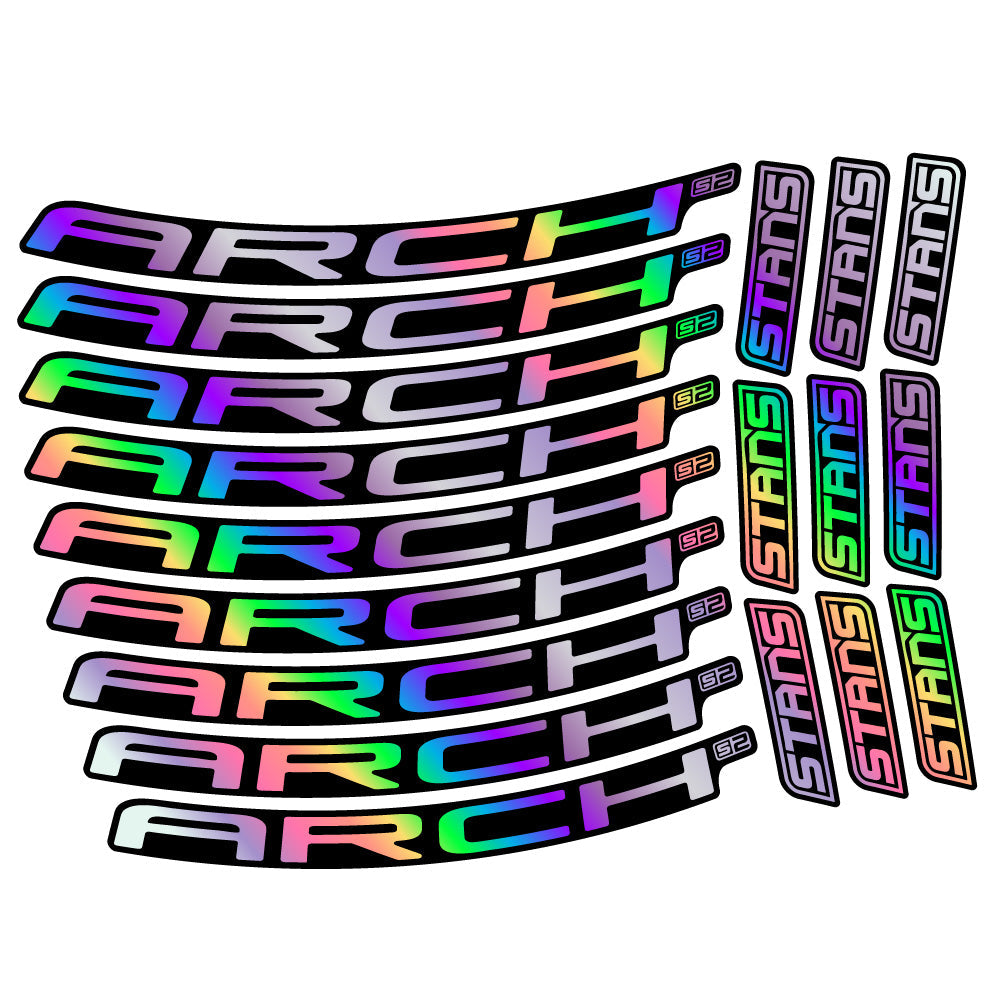 Stickers Stans Arch S2 Ver2 compatibles - Autocollants roue vélo VTT